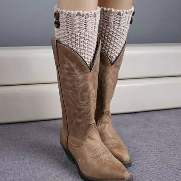 Knit Boot Cuffs With Buttons - Picture 4 of 6