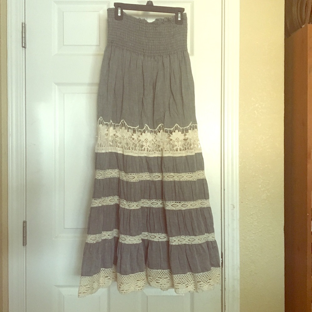 Boho bohemian lace skirt dress