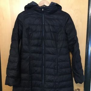 Down feather puffy winter coat
