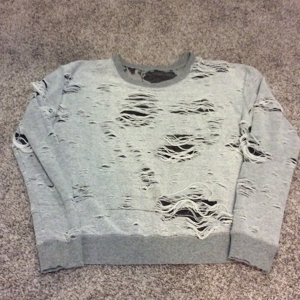 Nordstrom Distressed Sweatshirt XS