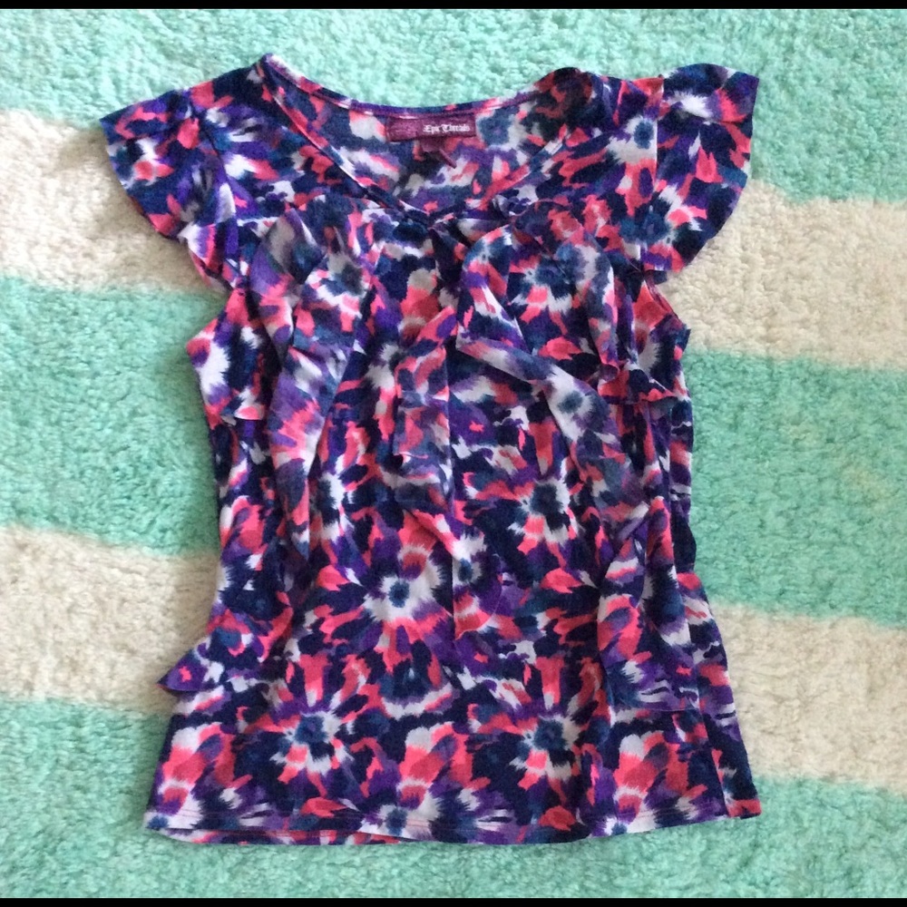 Purple, pink, white tank top