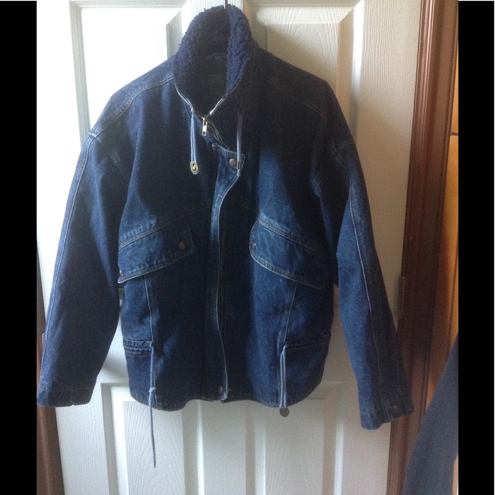 Oversized vintage denim jacket.