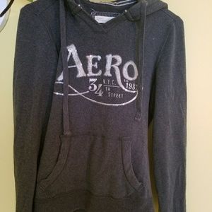 Gray aeropostale hoodie with sequin design