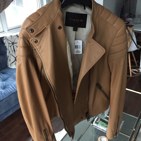 Coach Jackets & Coats Coach Tan Leather Jacket Poshmark