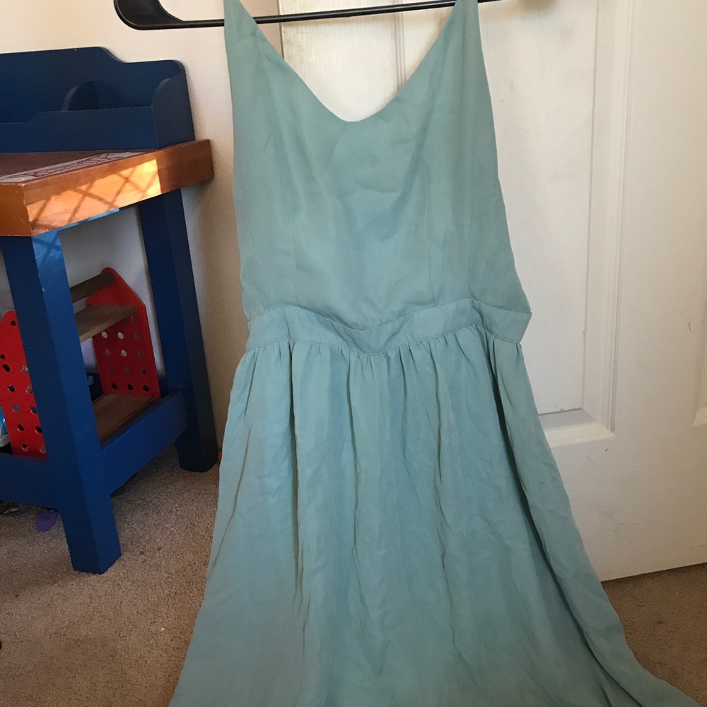 Blue dress with open back