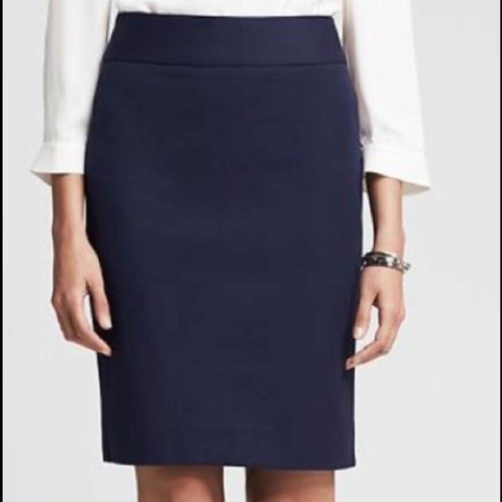 Banana Republic Sloan Stretch Navy Pencil Skirt 14