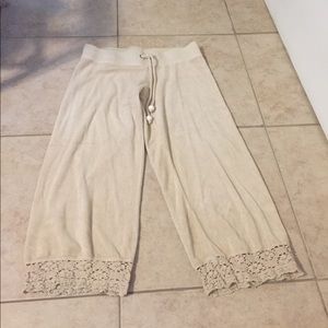 Terry Cloth Tan Juicy Couture Crop Pant