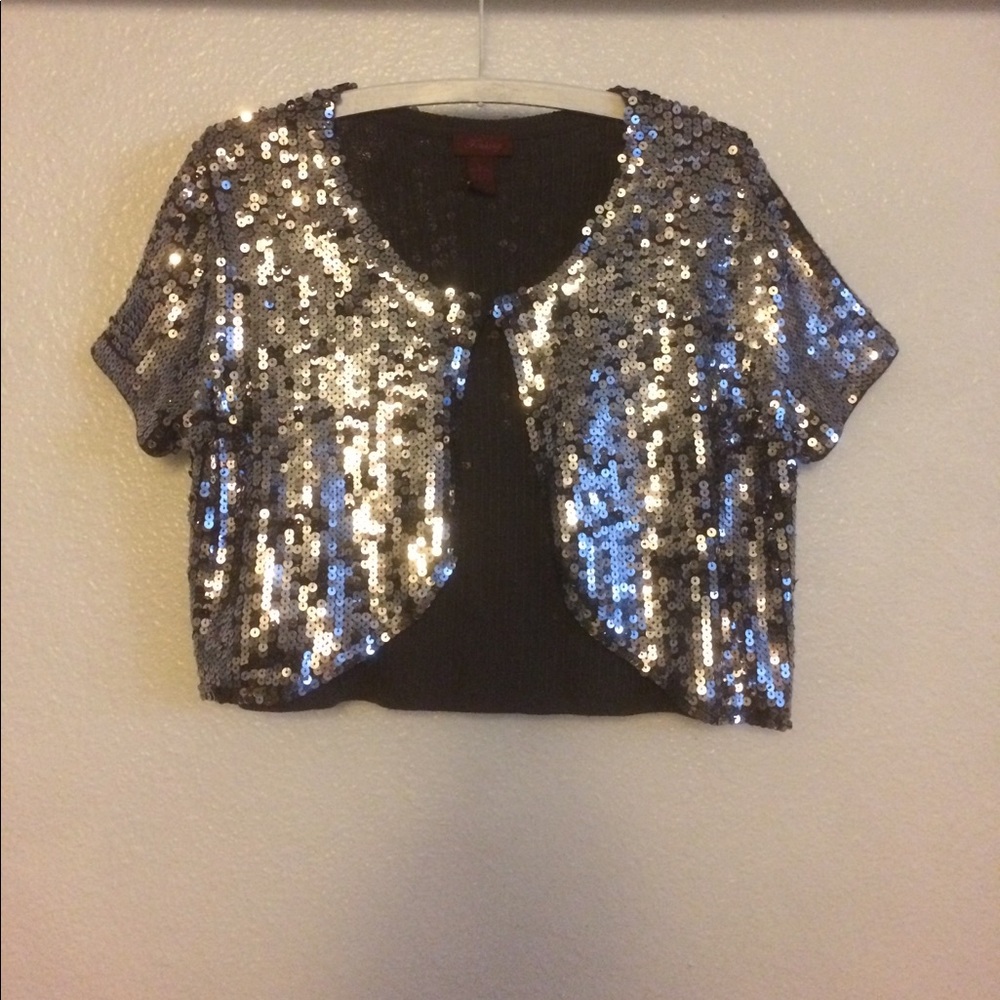 Silver Sparkle Shrug