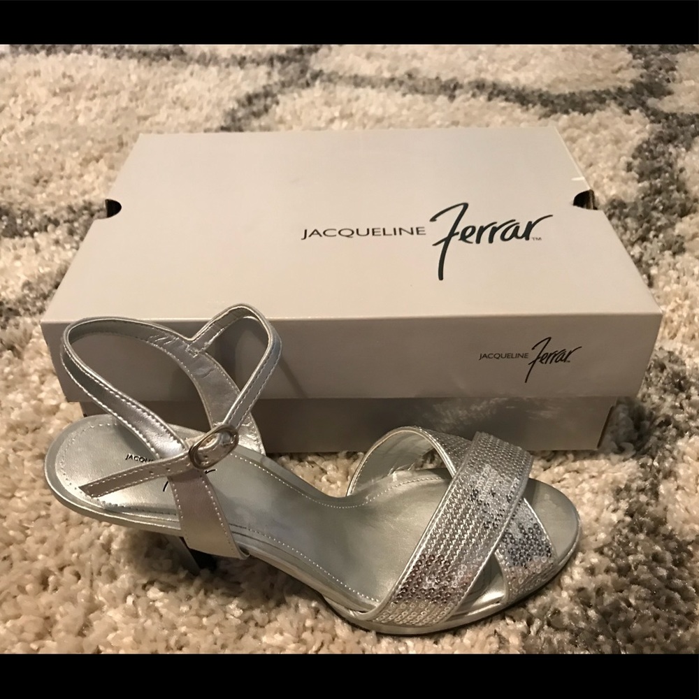 Silver formal shoes