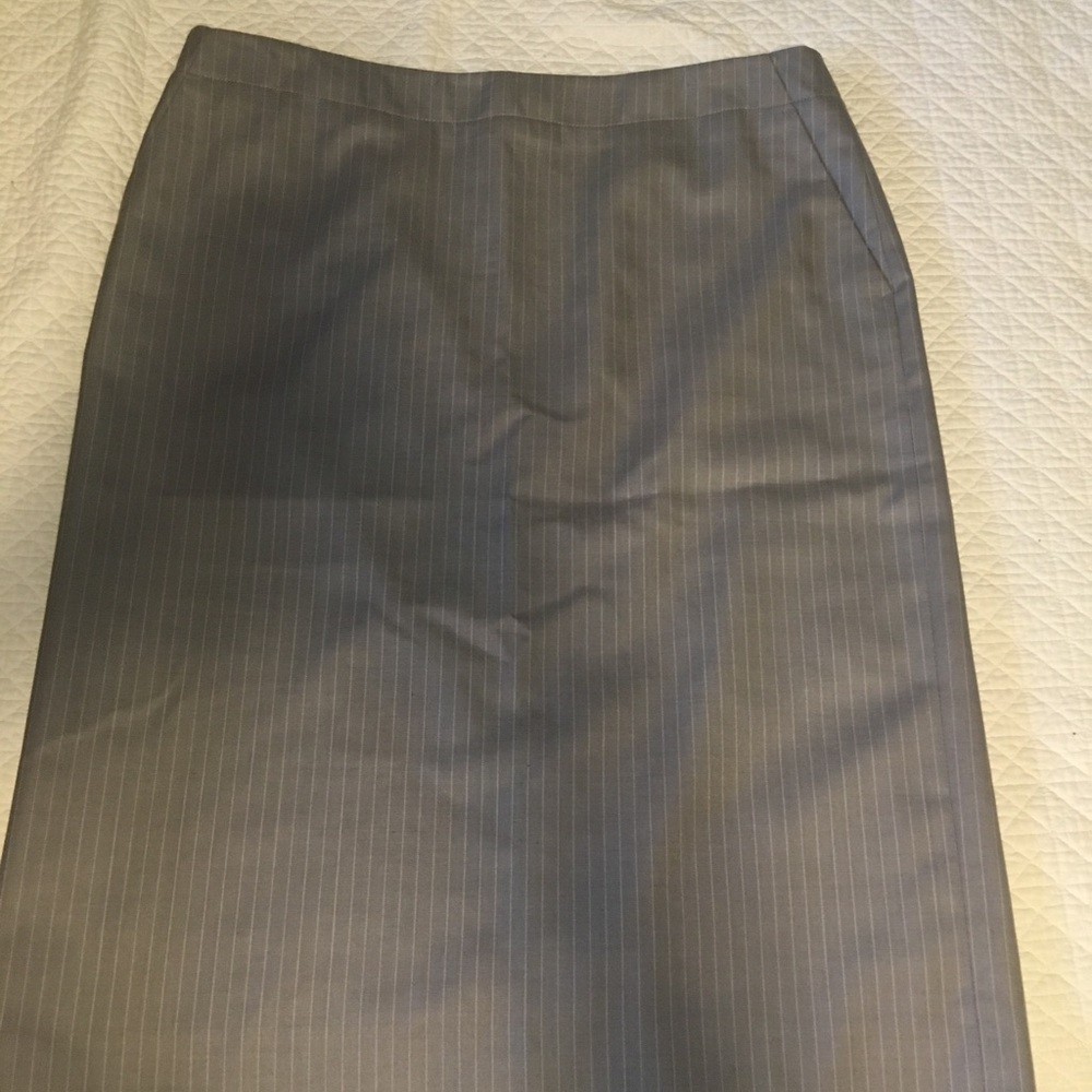 Grey Pinstripe Skirt Banana Republic 12