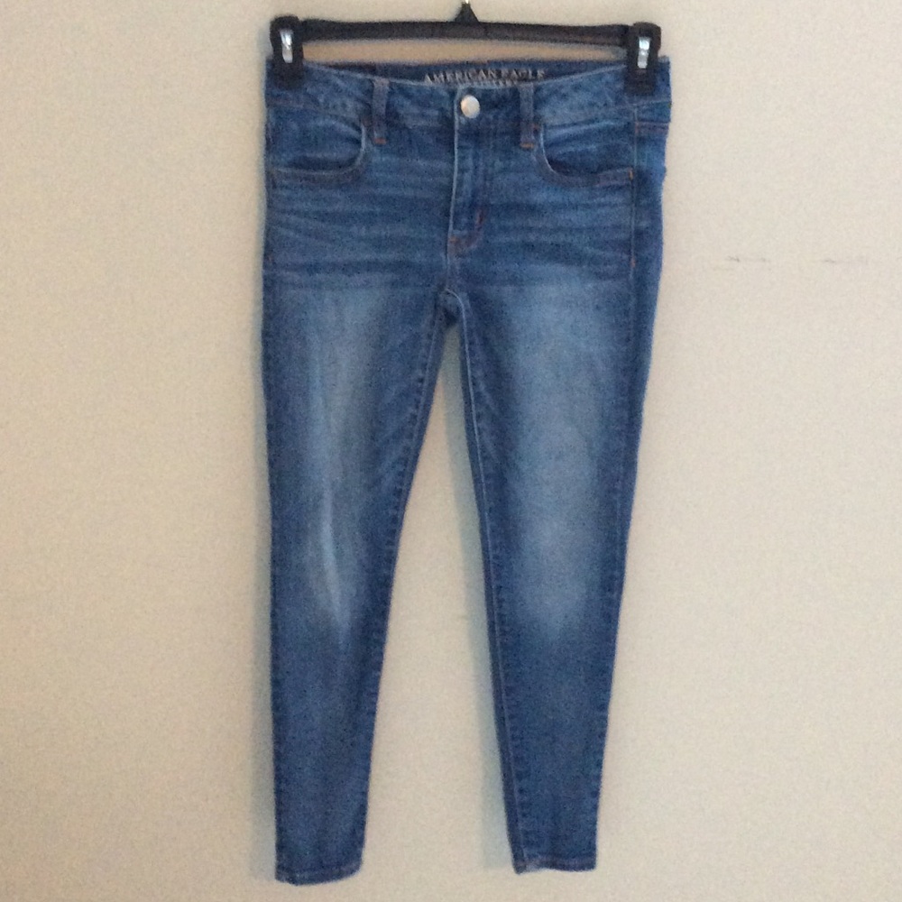 American Eagle blue jeggings size 4