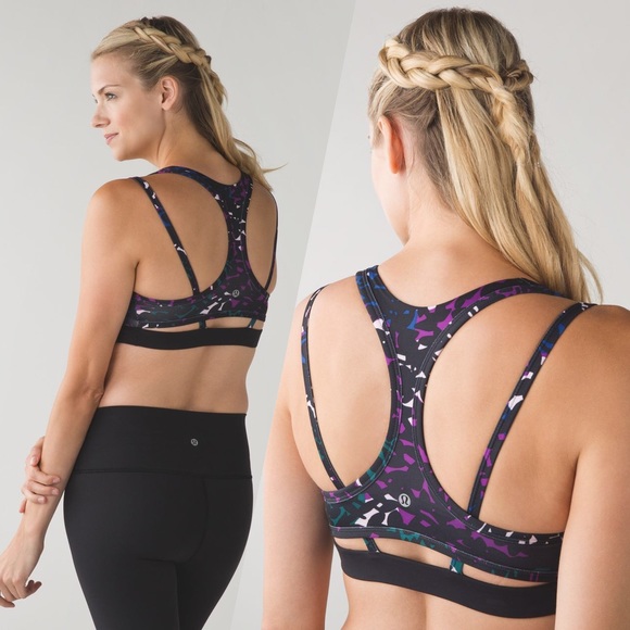 Lululemon Splendour Bra 6 shadow wrap multi black - Picture 4 of 7