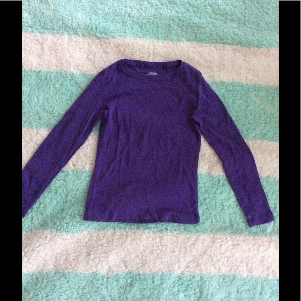 Purple long sleeve shirt