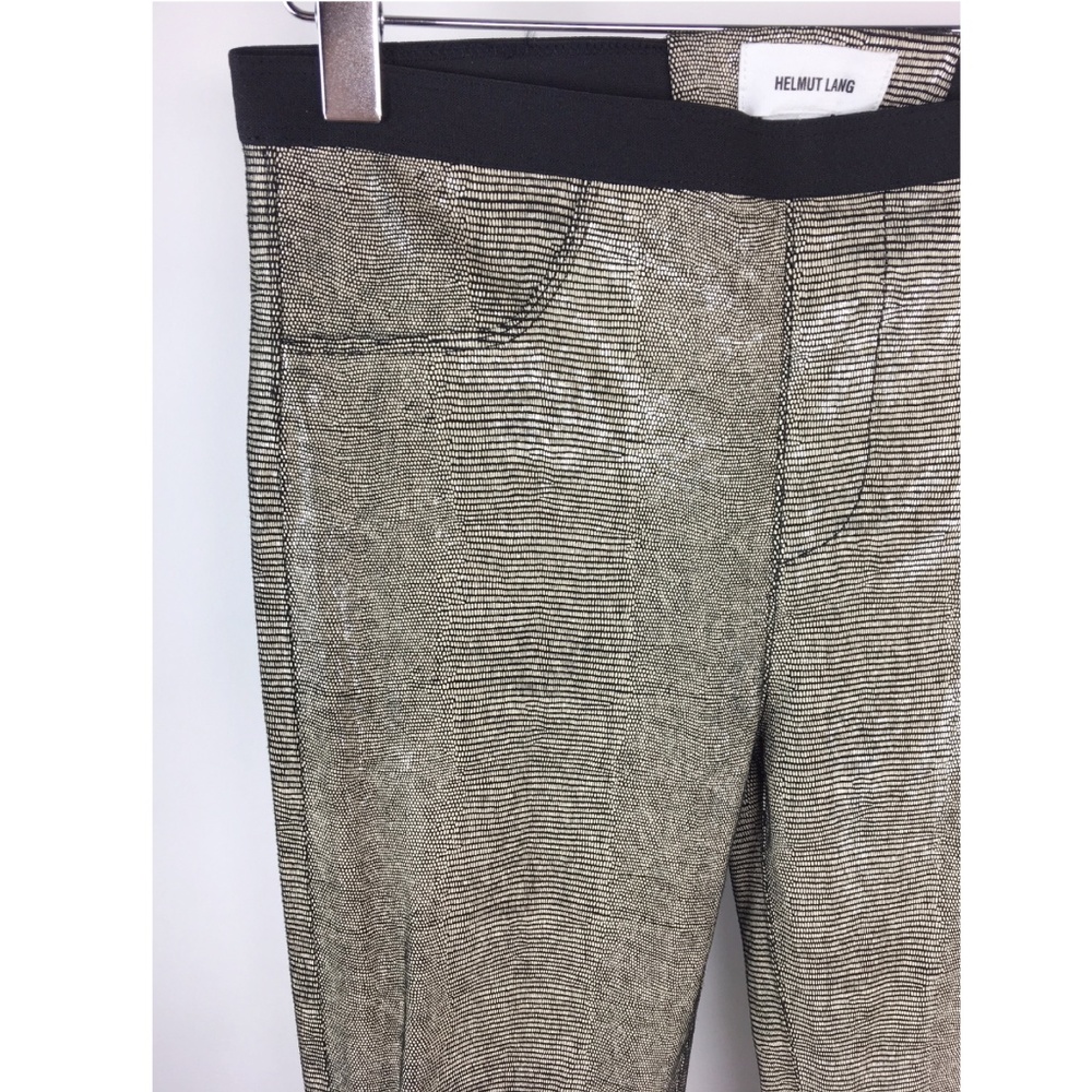 Helmut Lang Leather Stretch Crop Pants Jeans 0 958 - Picture 4 of 8