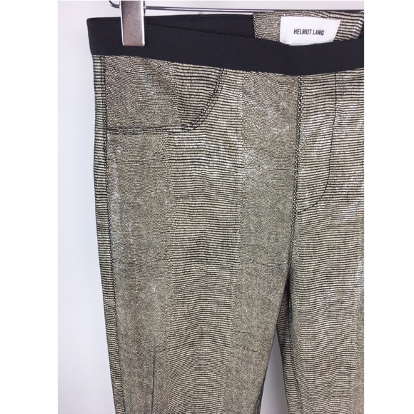 Helmut Lang Leather Stretch Crop Pants Jeans 0 958 - Picture 4 of 8