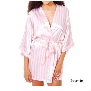 Blush pink stripped robe