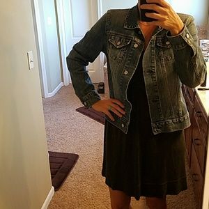 Gap distressed stretch denim jean jacket