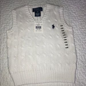 Polo Baby cable knit sweater vest