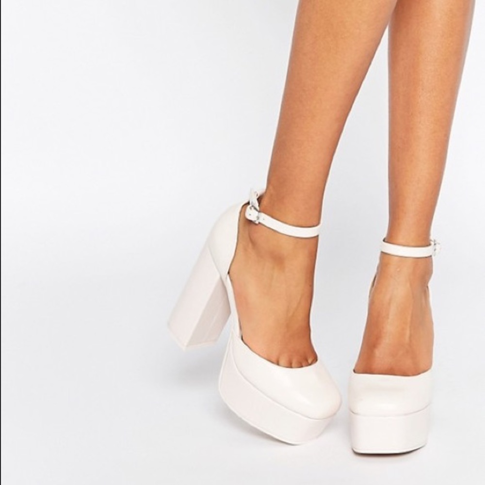 Asos Pablo ballerina pink platform heels