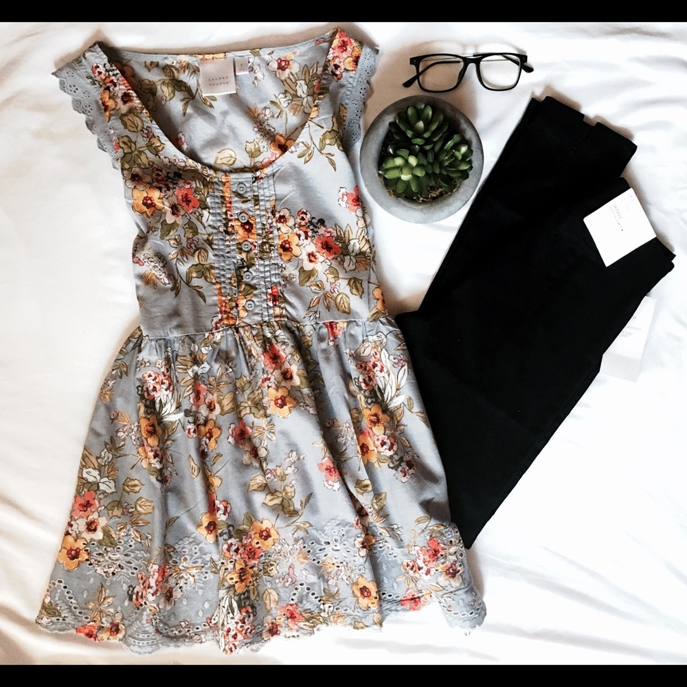 Floral baby doll blouse (Lauren Conrad)
