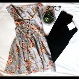 Floral baby doll blouse (Lauren Conrad)