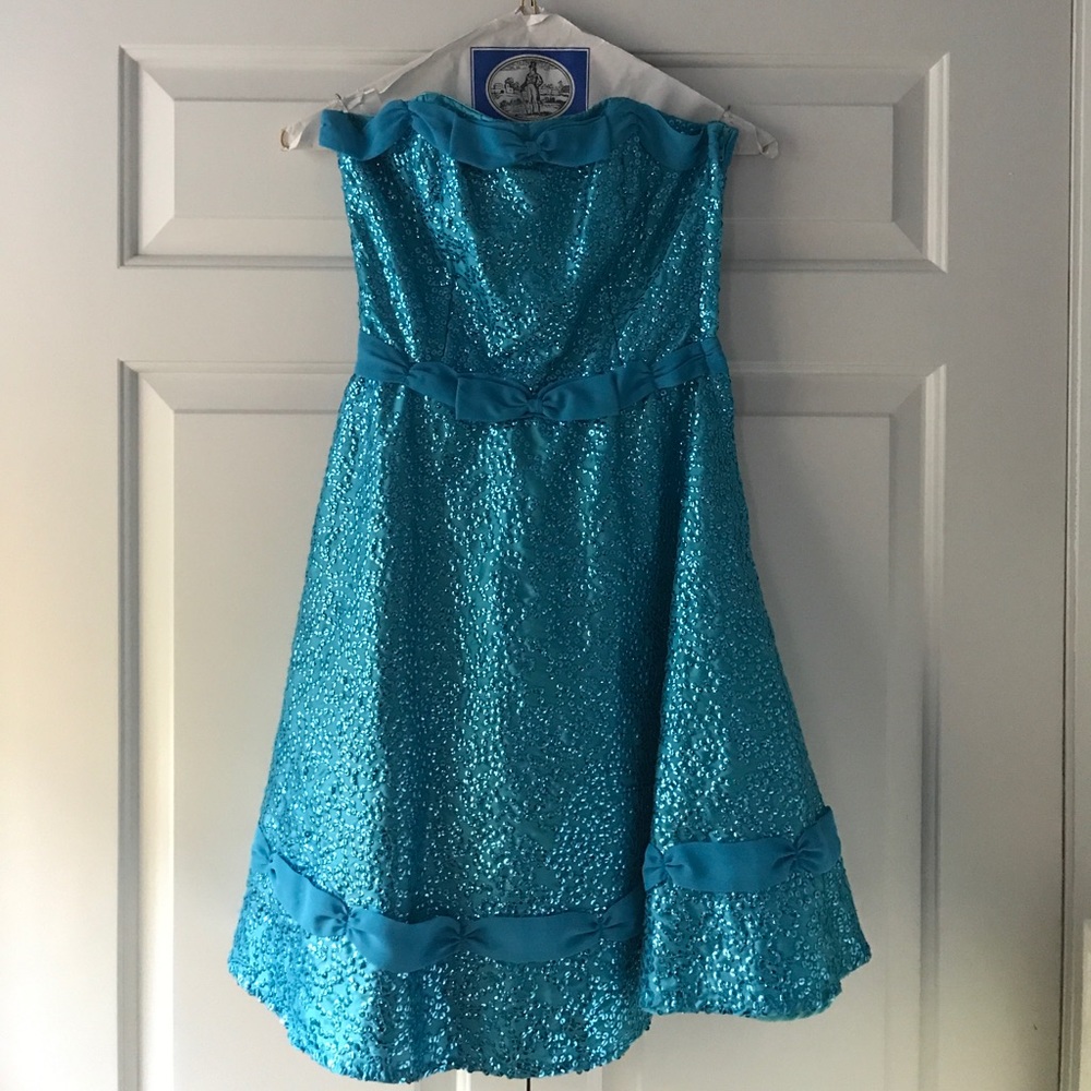 Betsey Johnson Blue Sequin Dress