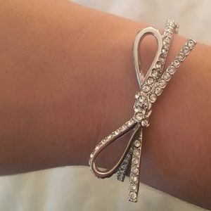 Kate Spade Silver Bow Crystal Bangle