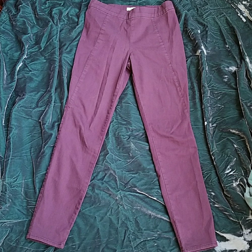 Silence and Noise burgundy pants legging style M