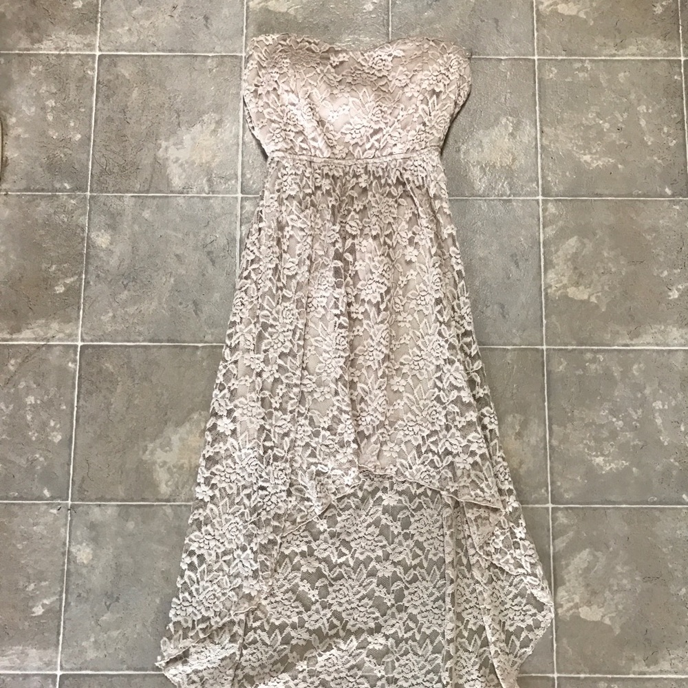 Poetry Large High Low Strapless Open Back Dress