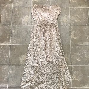 Poetry Large High Low Strapless Open Back Dress