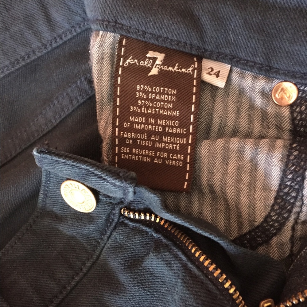 7 for All Mankind Blue Skinny Jeans s 24