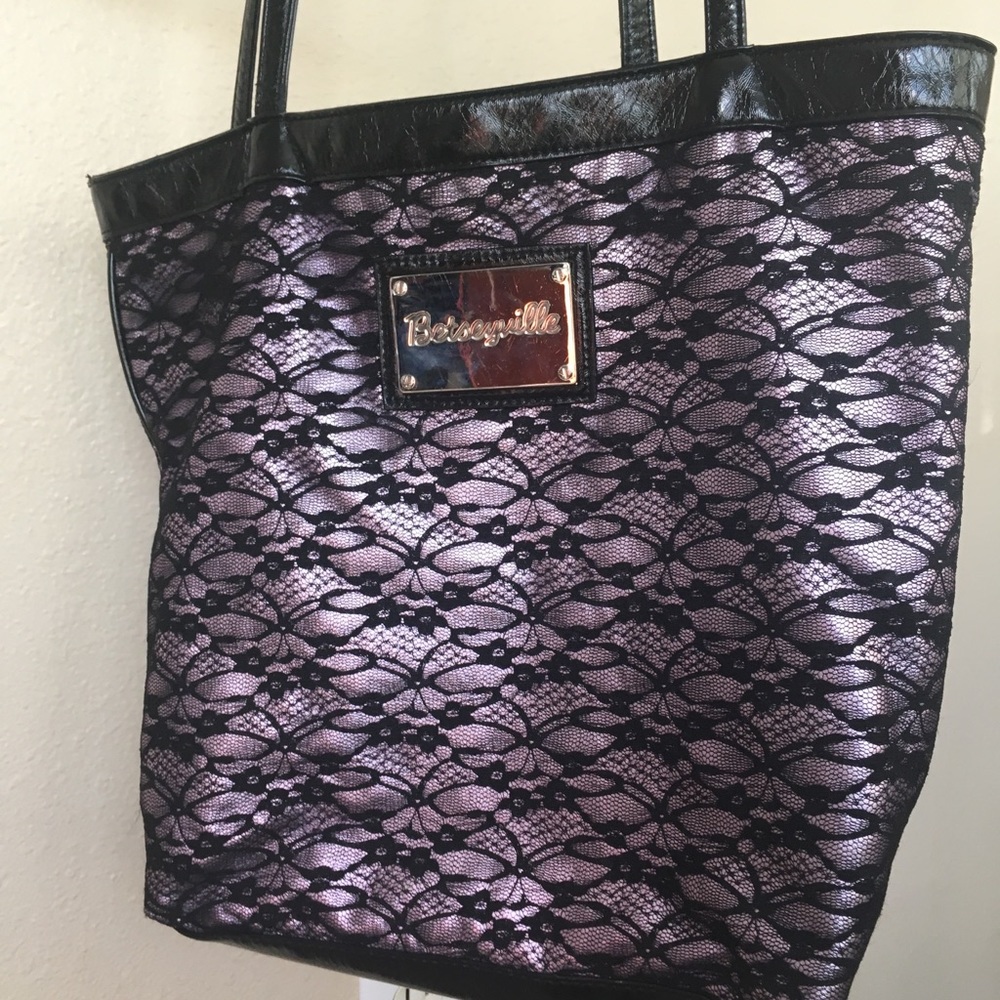 Betsy Johnson lace book bag