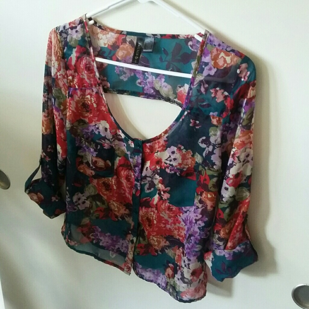 Sheer Floral Top
