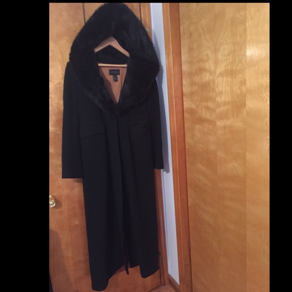 Floor length wool coat
