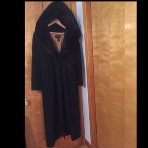 Floor length wool coat