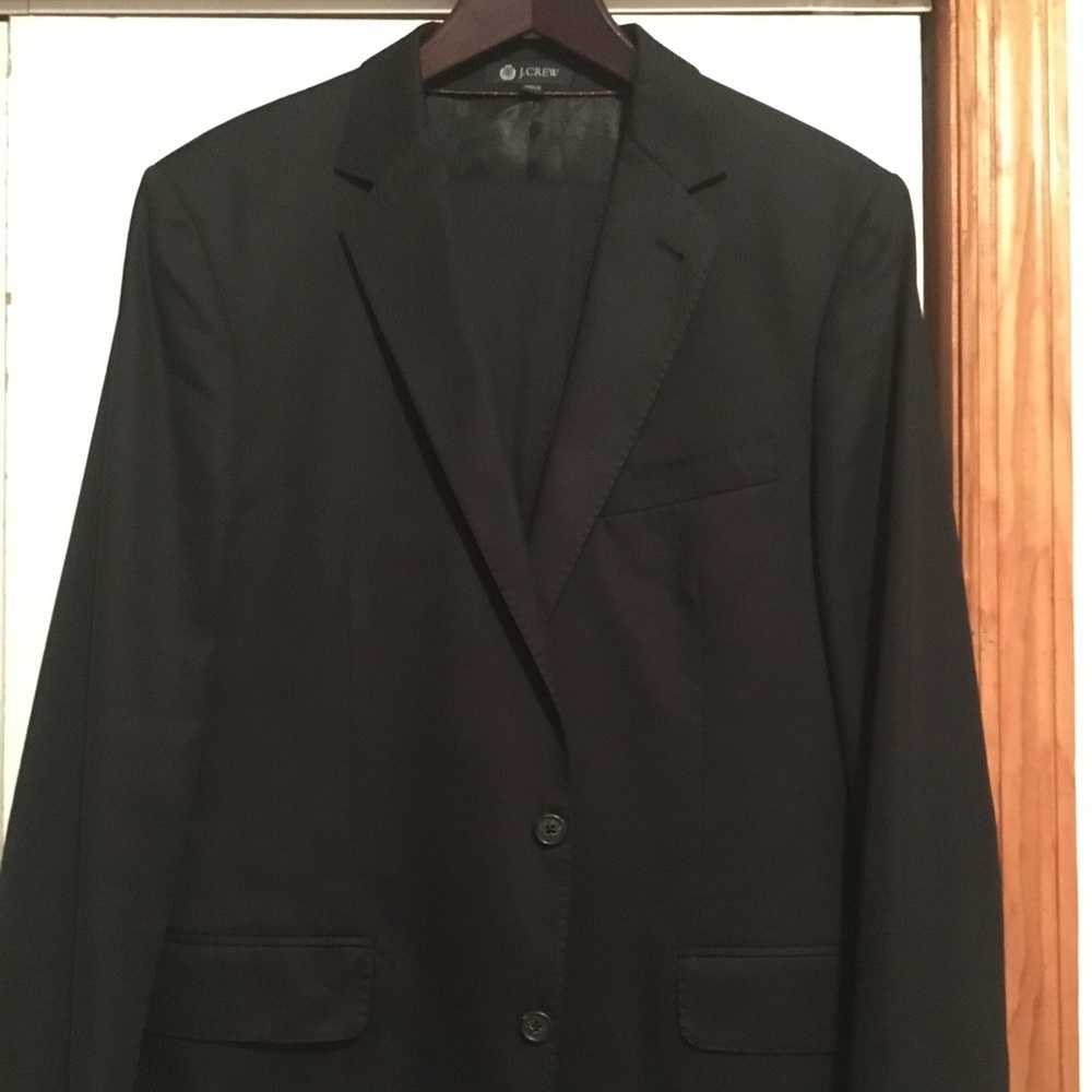 Black J. Crew Ludlow Suit in Italian Stretch Chino