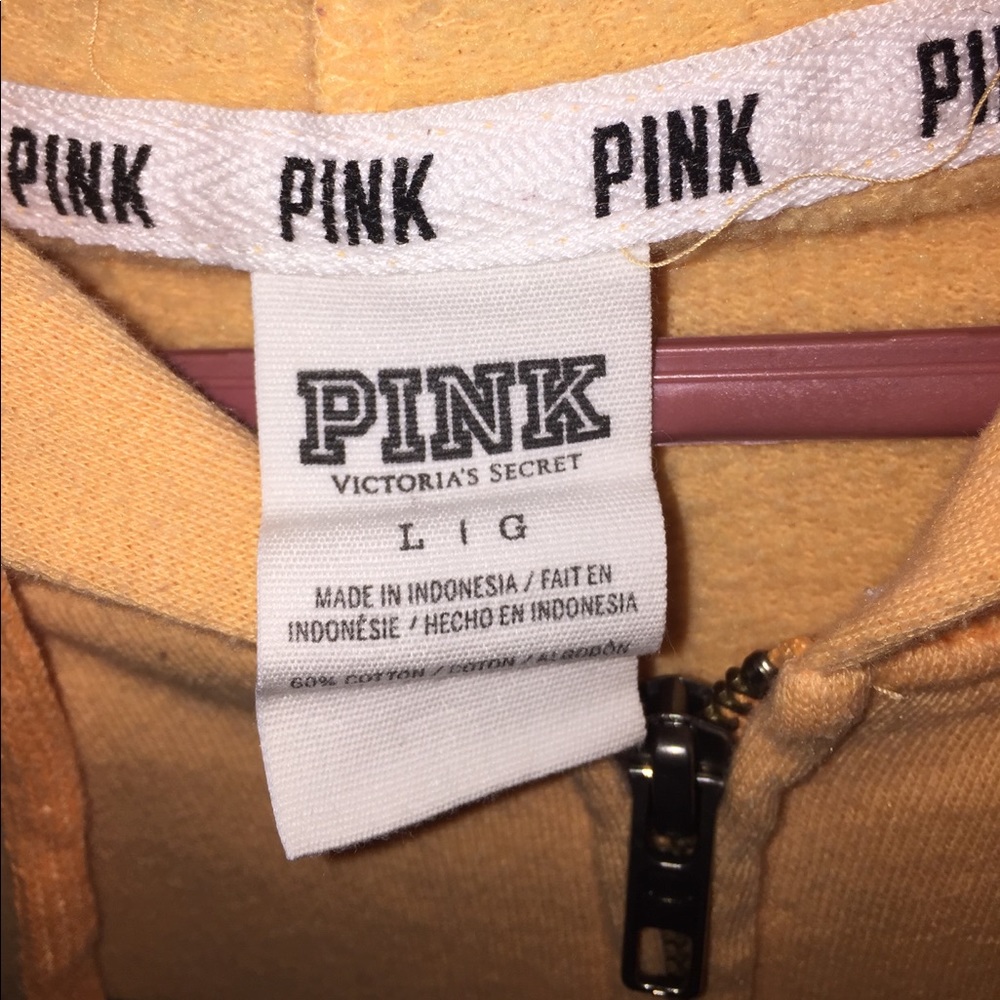 SOLD! PINK FULL ZIP HOODIE - Picture 3 of 4