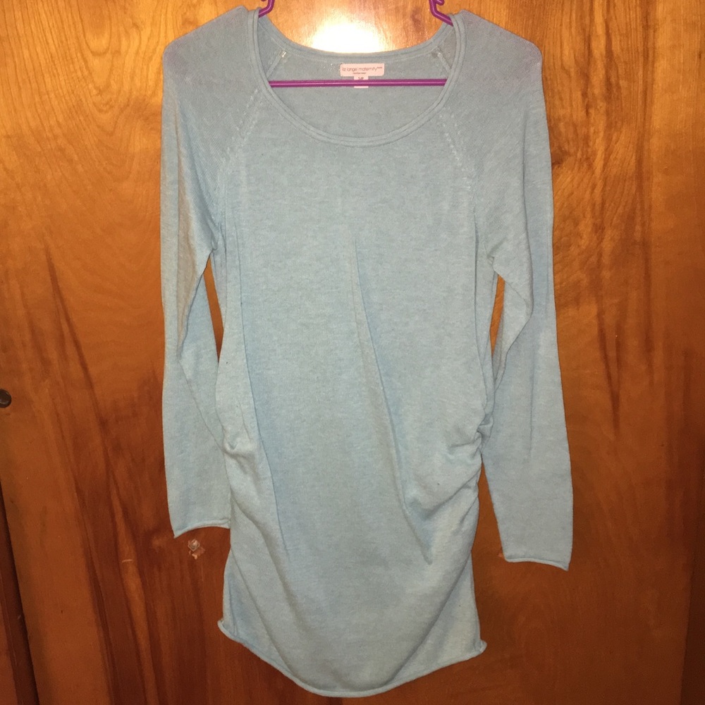 Blue maternity top, 2 other items