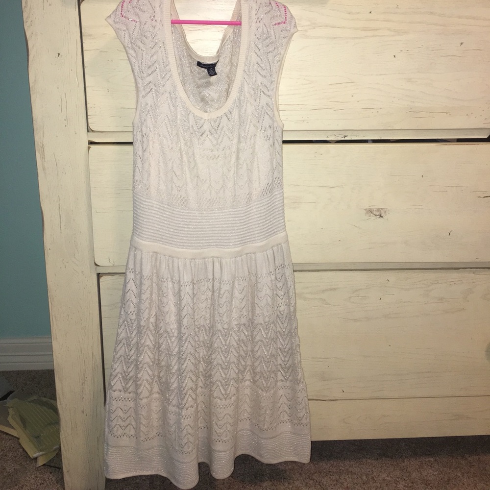 Cream colored sweater dress
