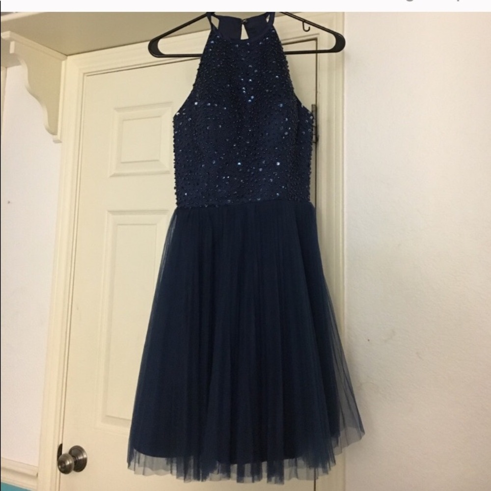 Moliga Beading Keyhole Back Tulle Homecoming