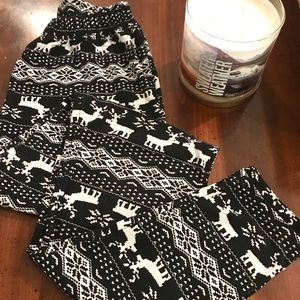 reindeer fair isle leggings