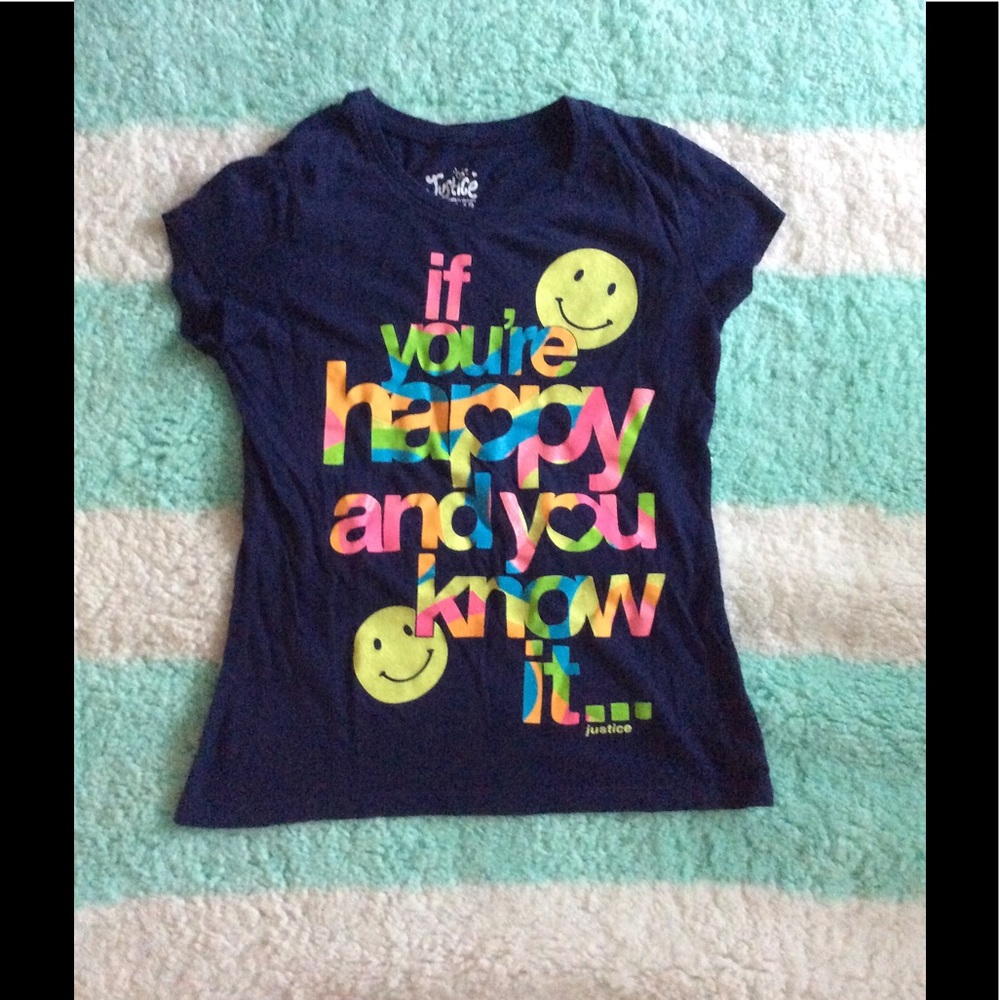 Navy blue colorful shirt