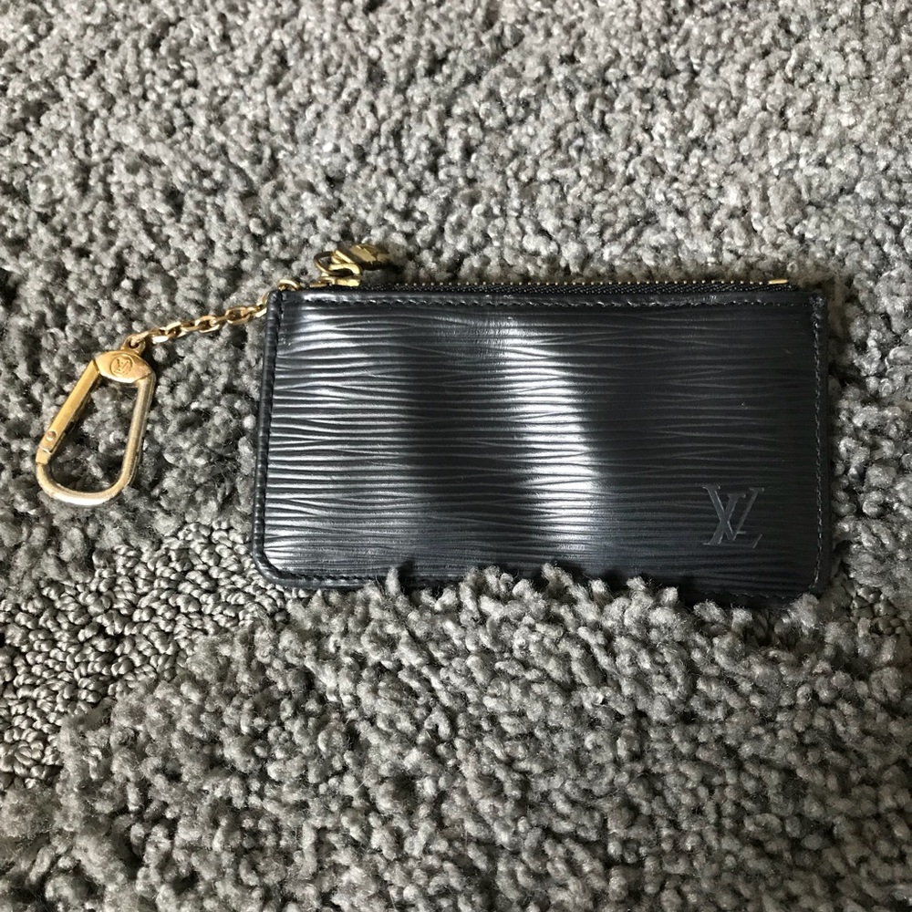 Authentic LV epi leather coin purse keychain