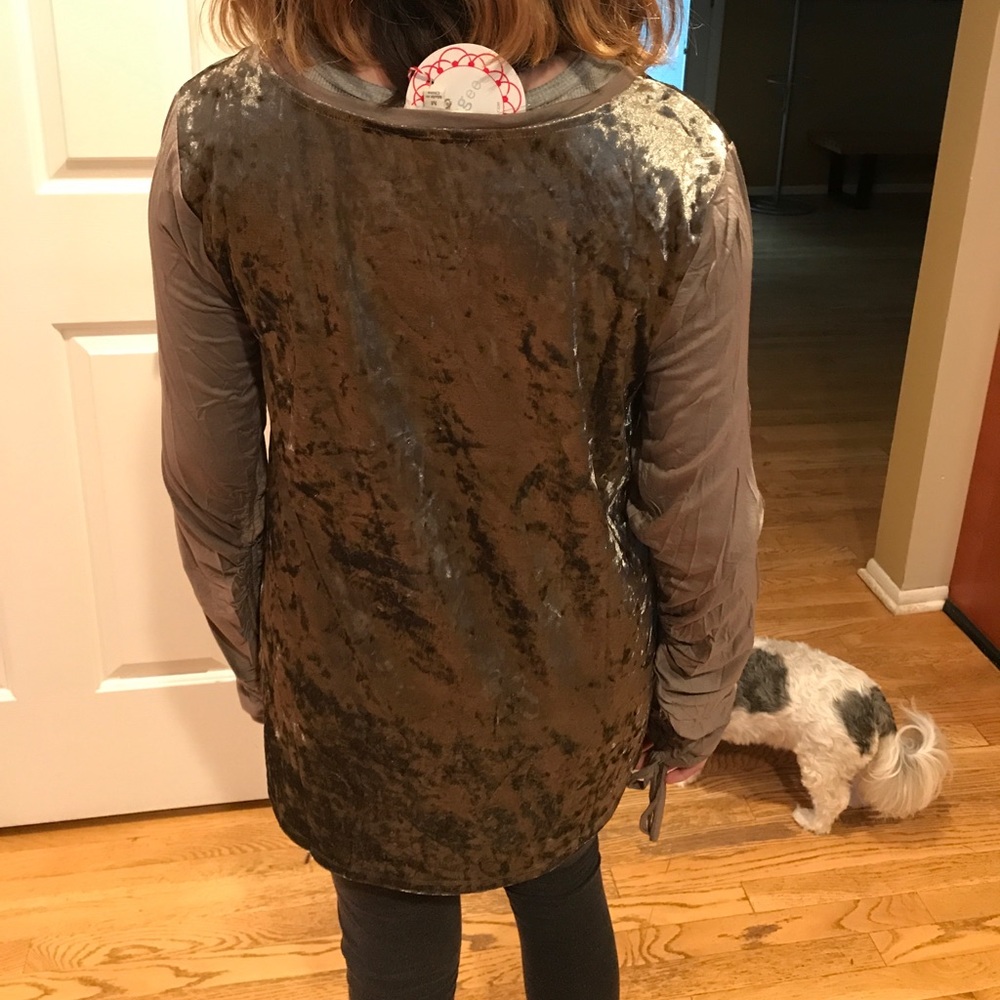 Dark Olive Long Sleeve Top - Picture 2 of 7