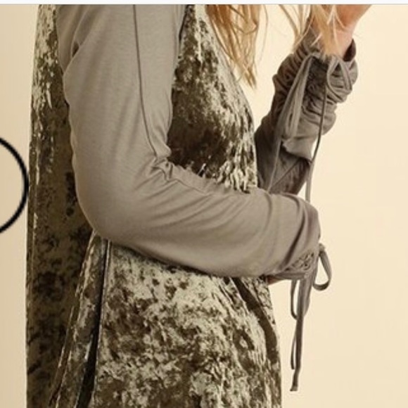 Dark Olive Long Sleeve Top - Picture 4 of 7