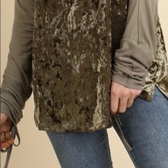 Dark Olive Long Sleeve Top - Picture 6 of 7