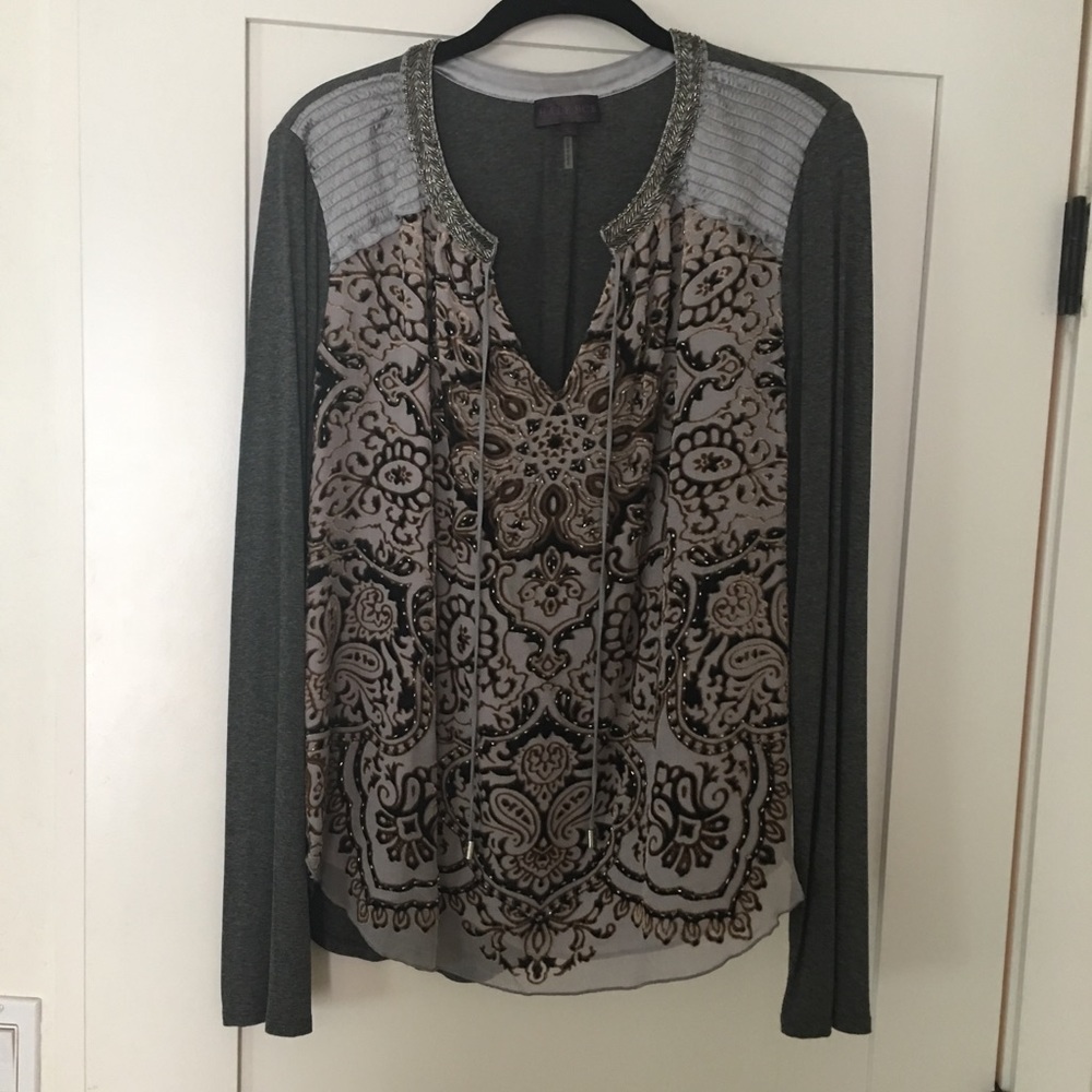 Hale Bob beaded blouse