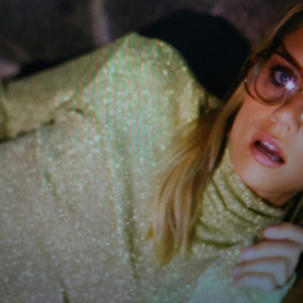 Gold Sparkle Turtleneck Sweater