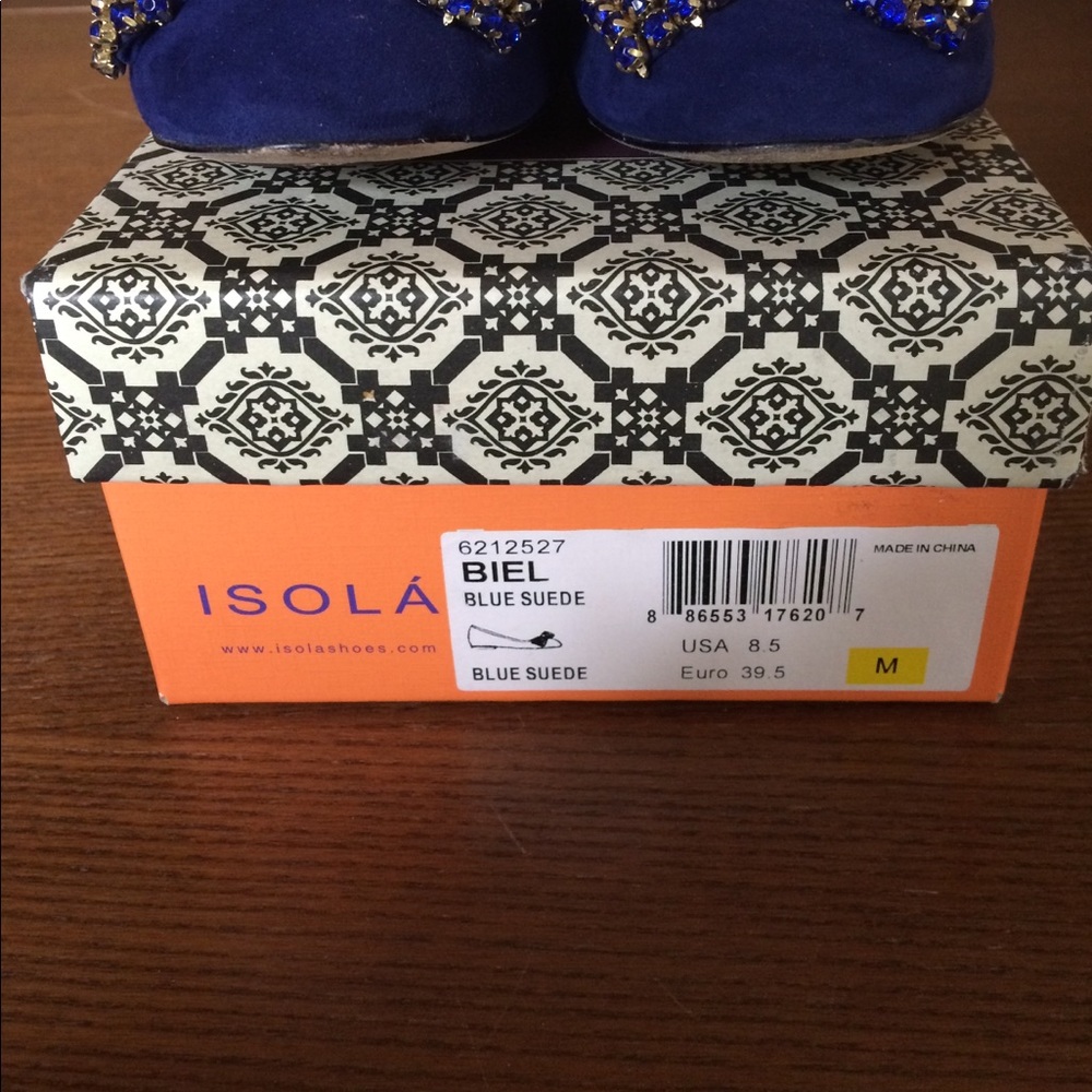 Isola Blue Suede Flats! - Picture 2 of 6