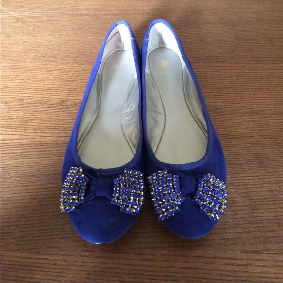 Isola Blue Suede Flats! - Picture 3 of 6